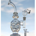 Clear Glass Bong Egg Water Pipes Skull Beaker Dab Rig Bongs Recycler Bent Neck Oil Rrigs 14.5mm joint